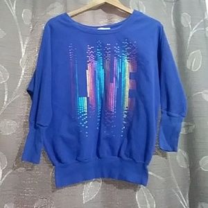 Derek heart blue shirt